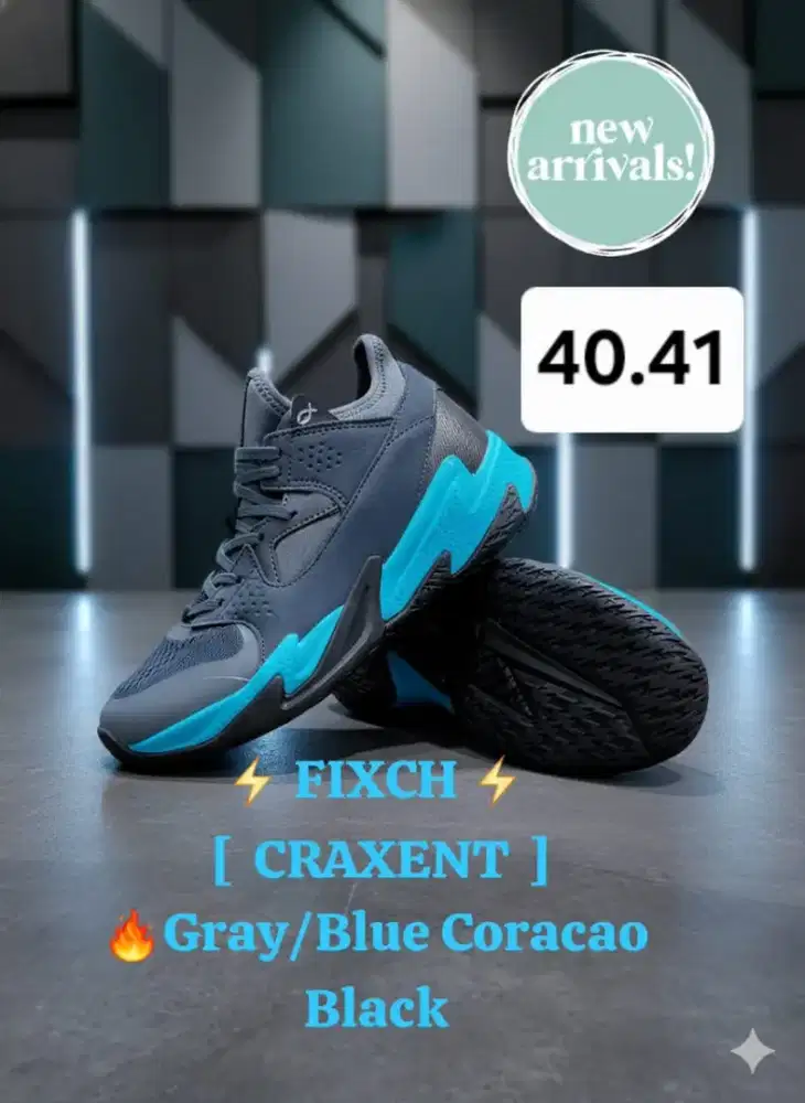 Sepatu Fixch Black Blue