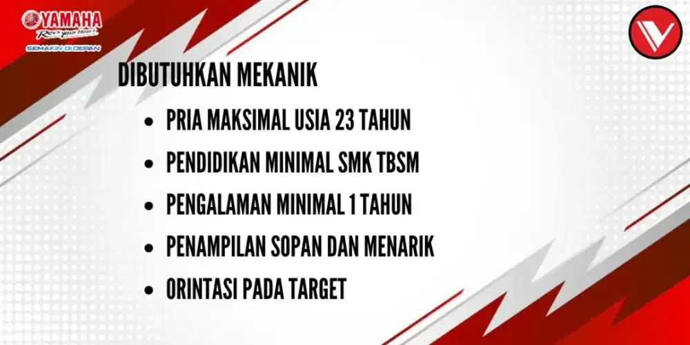 Lowongan mekanik motor