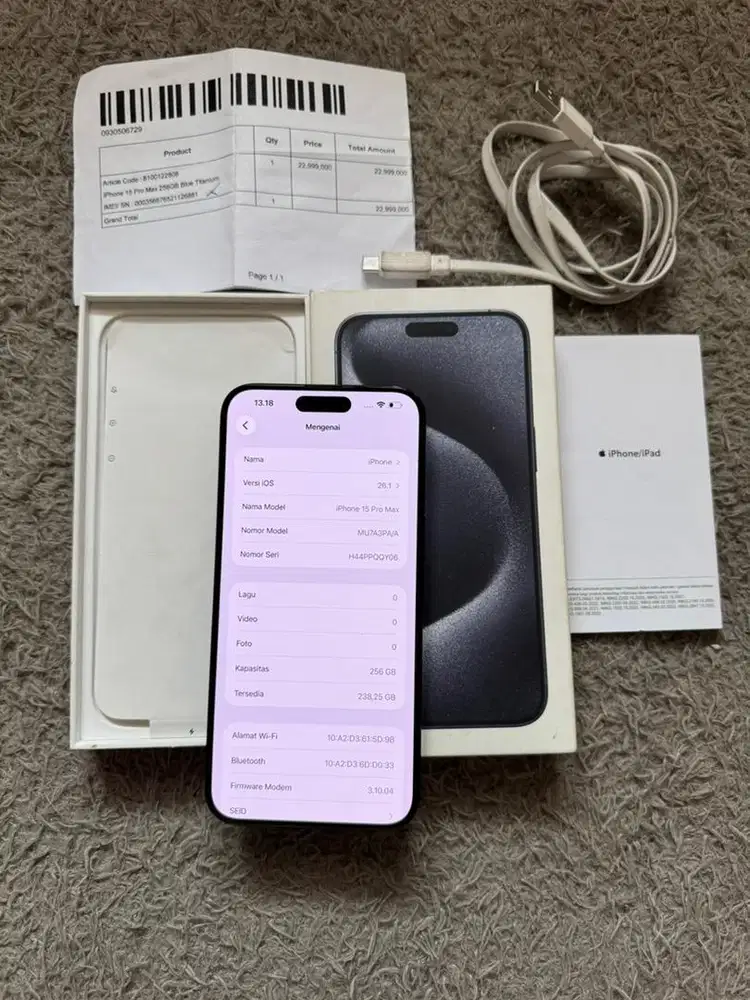 Iphone 15 Promax 256GB Ibox