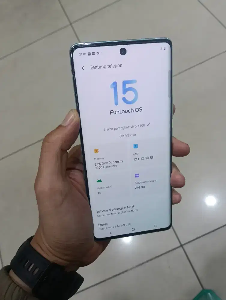 Vivo x100 5G 12/256 resmi Indonesia kondisi like New tanpa minus