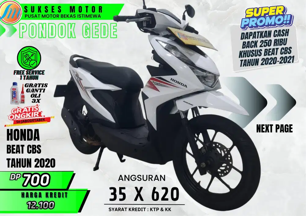 DP 400 BEAT CBS TH 2021 ANGS MURAH PROSES CEPAT CASH KREDIT