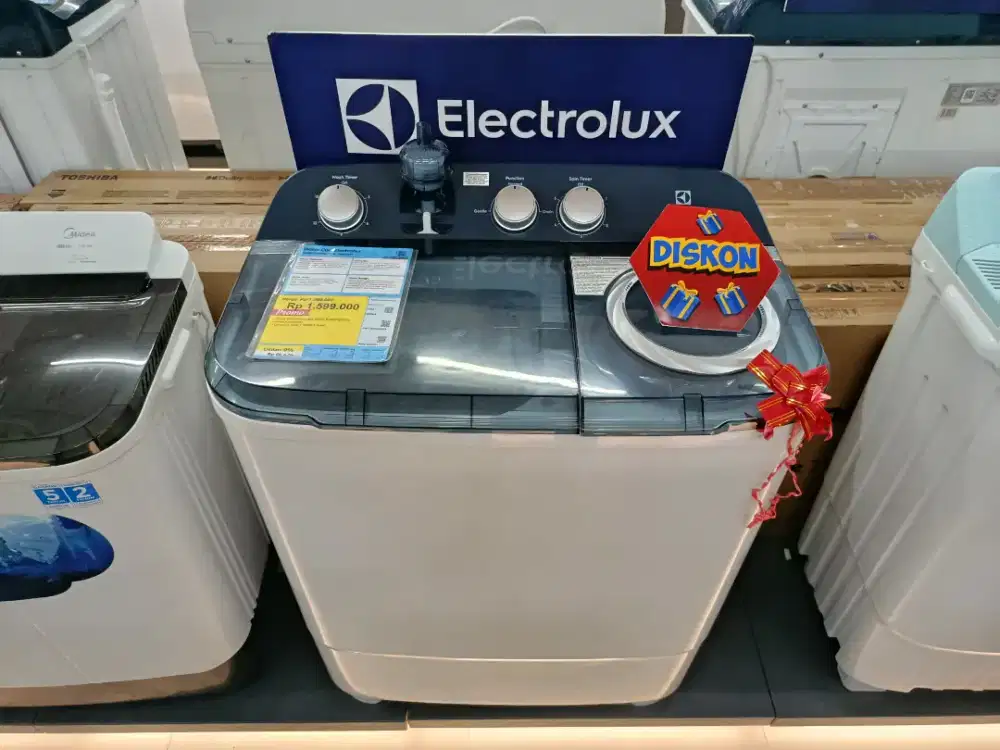 Mesin Cuci 2 Tabung Electrolux 7 KG Cicilan Tanpa DP Gratis 2x Cicilan