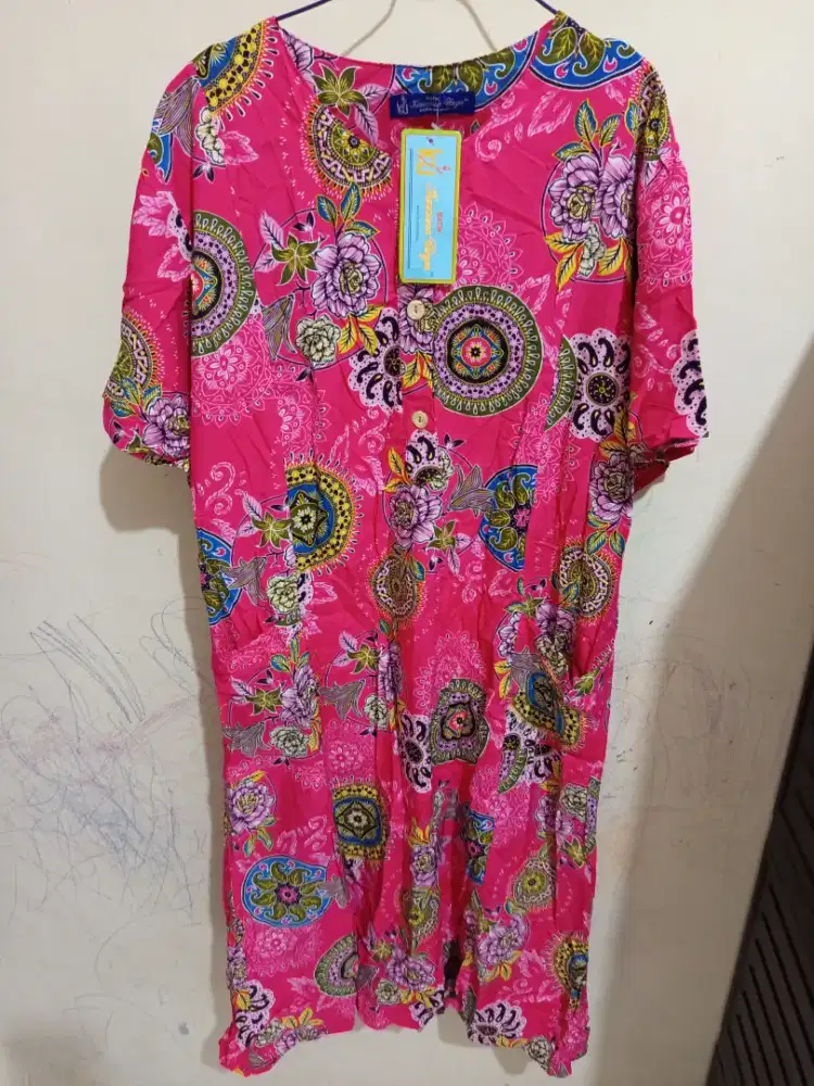 Daster kencana ungu label biru baru