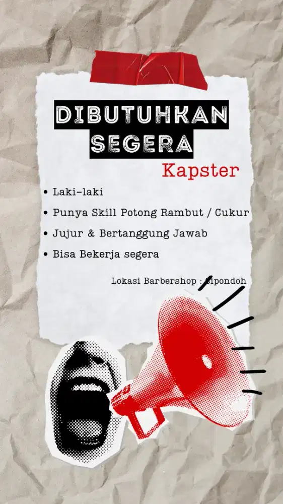 Dibutuhkan Segera Kapster Barbershop