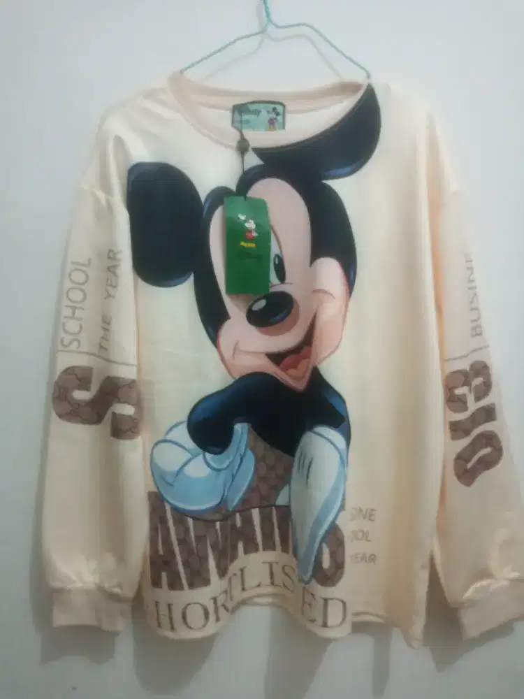 Kaos tunik wanita motif mickey