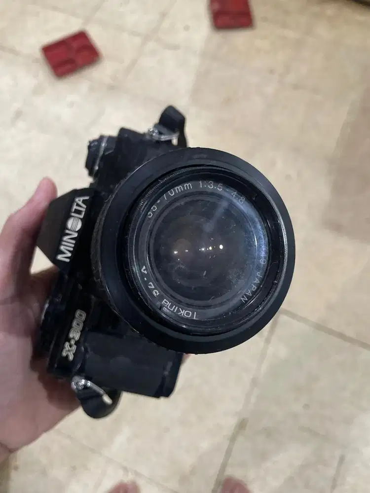 Camera slr film 90s minolta x300 lkp lensa tokina vintage