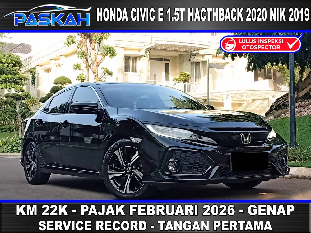 HATCH BACK BUNGA=5% KM=22k Genap Honda Civic E Hatchback 2020 Nik 2019