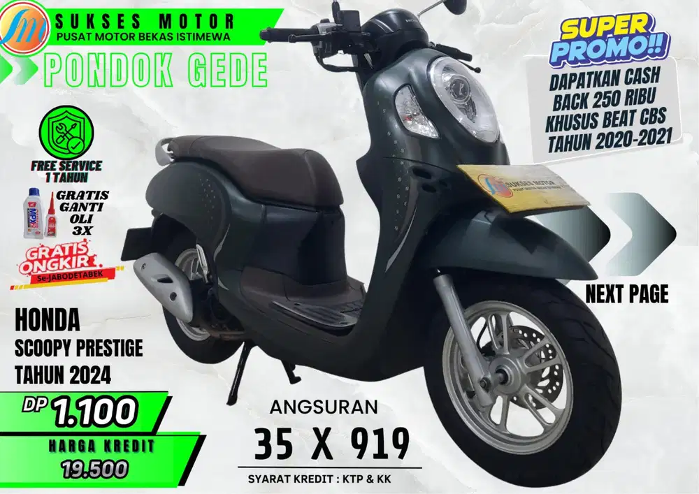 SCOPPY PRESTIGE TH 2024 DP MURAH ANGS RINGAN PROSES CEPAT CASH KREDIT