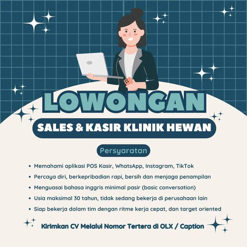 Lowongan Kerja Sales & Kasir Klinik Hewan