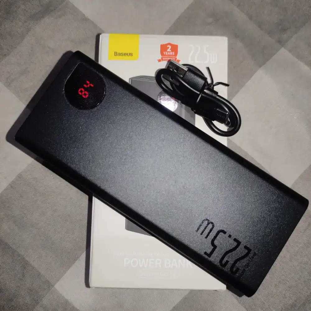 Powerbank baseus adaman 20.000 mah kondisi baru masih grisss kinyis²