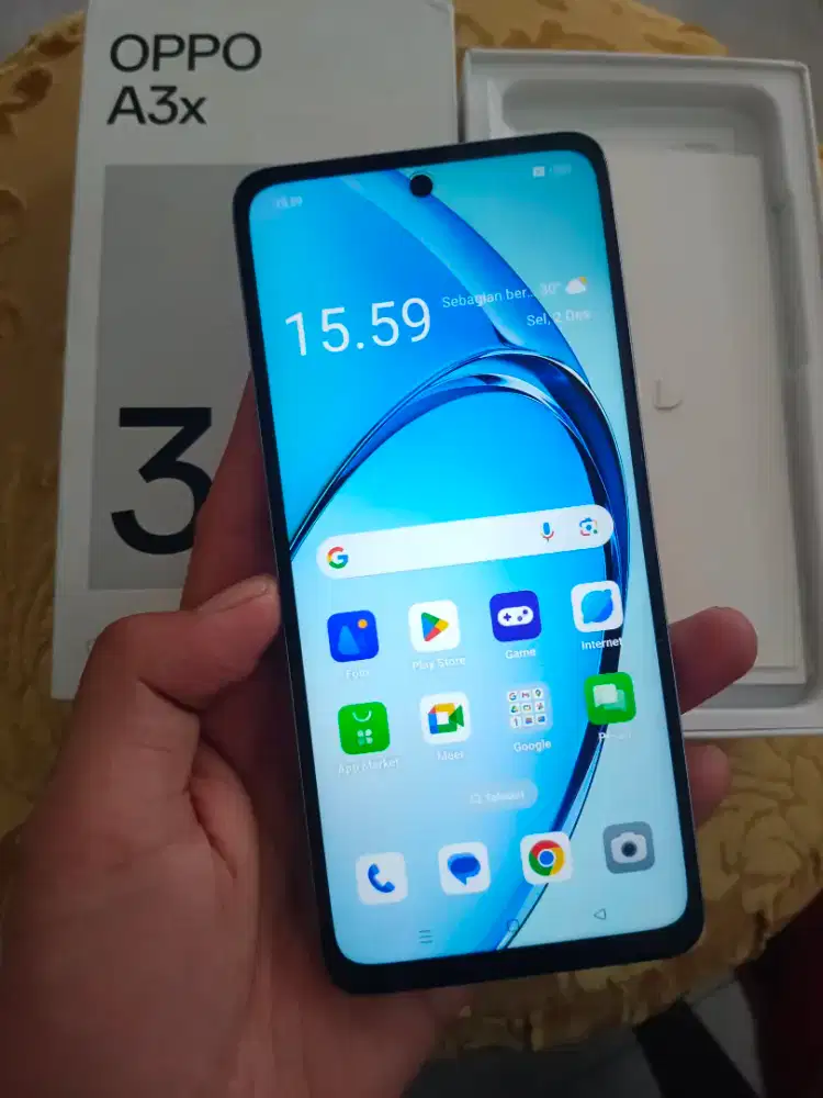 OPPO A3X 12/128 BIRU MULUS CILLA