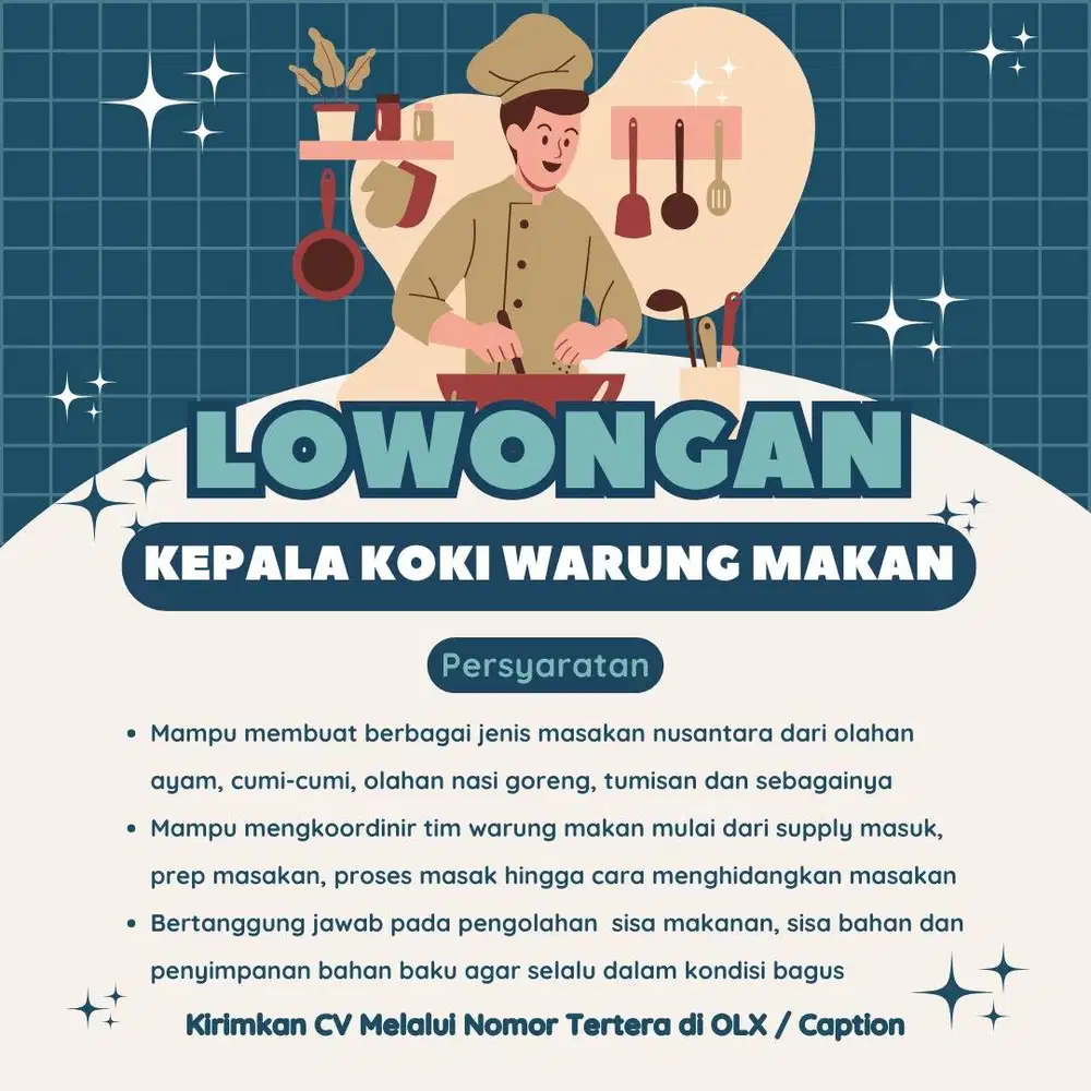 Lowongan Kepala Koki Warung Makan