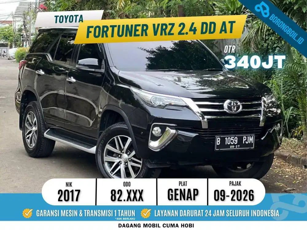PAJAK PANJANG TOYOTA FORTUNER VRZ 2.4 AT 2017 DIESEL ISTIMEWA LOW KM