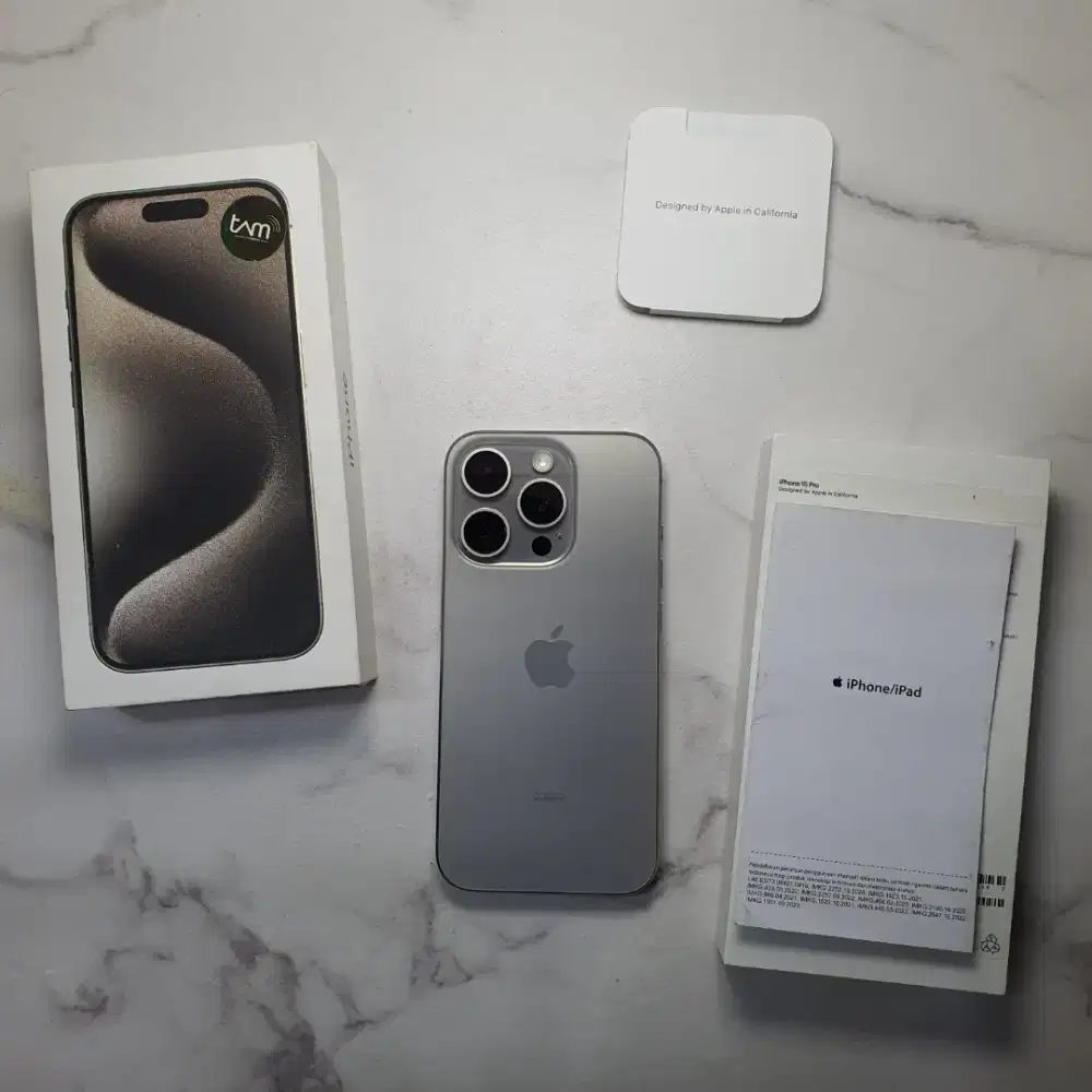 iPhone 15 Pro 256 Natural Titanium garansi ibox