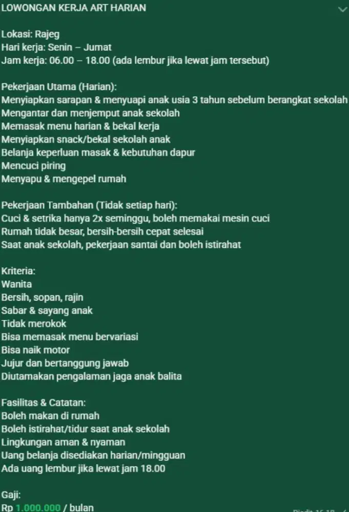 Loker ART PP (Rajeg)