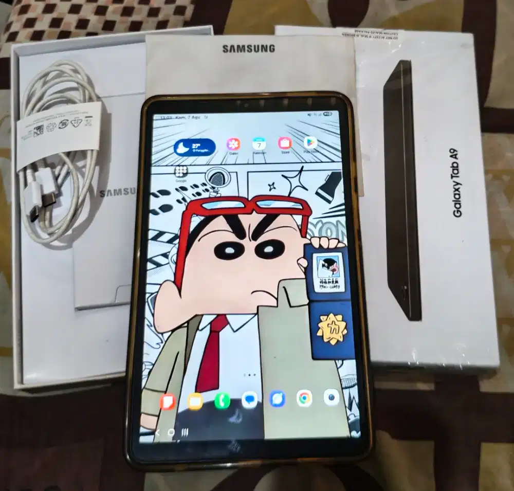 Dijual tablet A9 4G LTE black istimewa