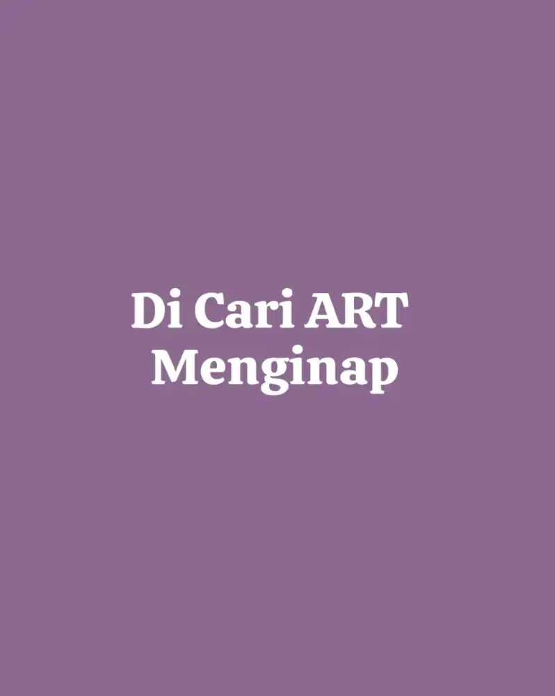 Di cari art menginap