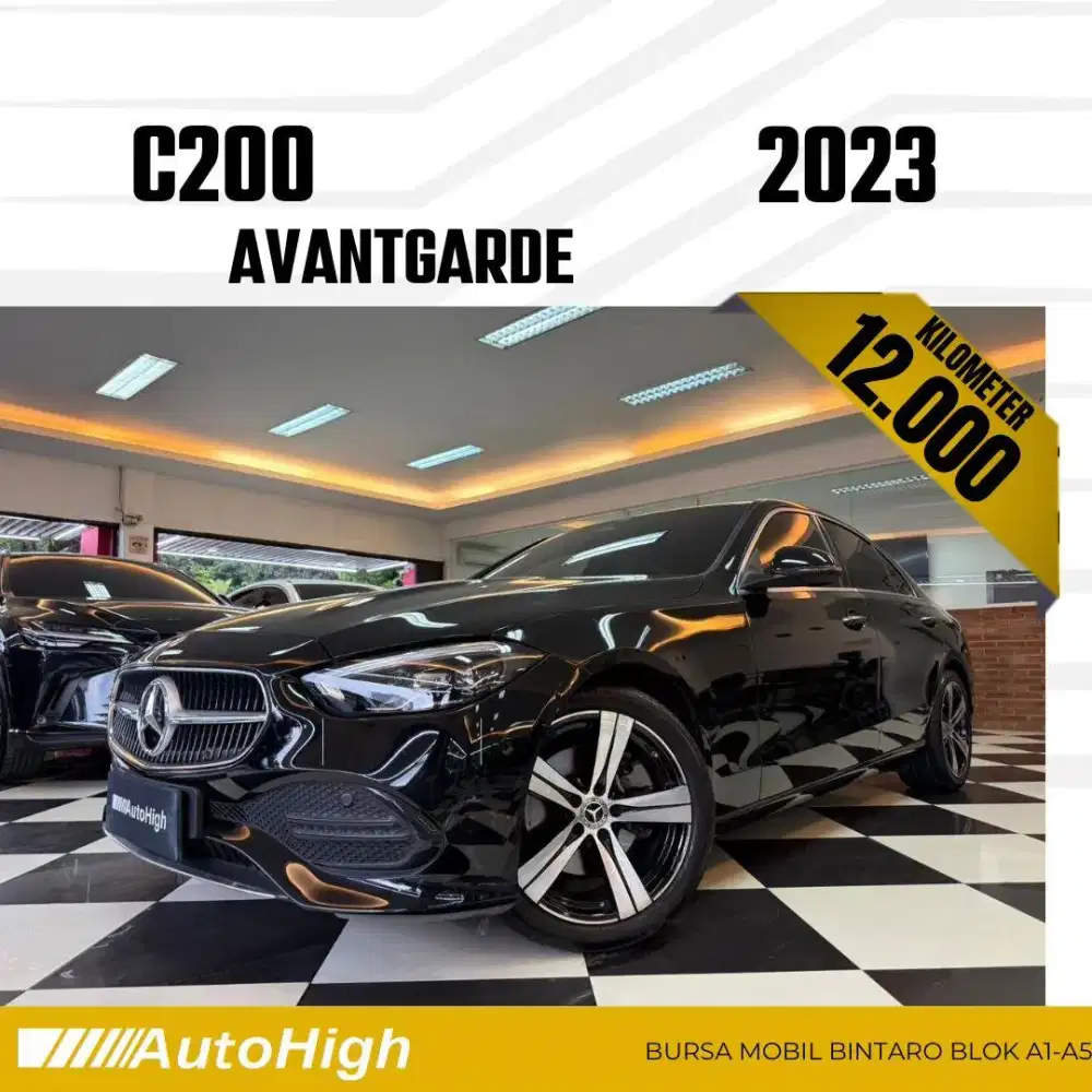 DP10% [Km12.000] C200 Avantgarde 2023 Black Reg 2024 #AUTOHIGH
