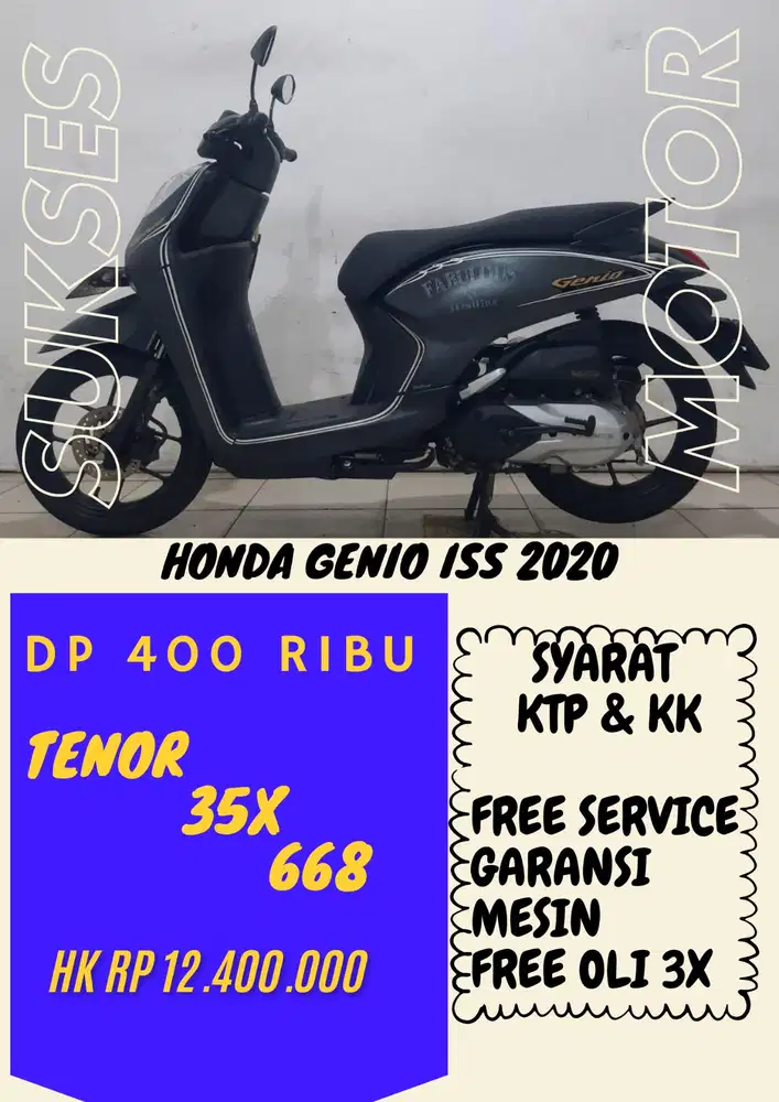 DP TERMURAH HONDA GENIO ISS 2020 DP 400 RIBU BISA CASH/KREDIT