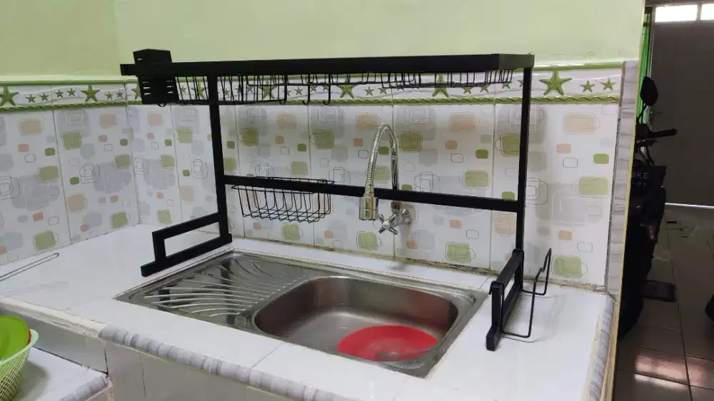 Rak Piring Wastafel stainless 85x32x50 (scond terawat/