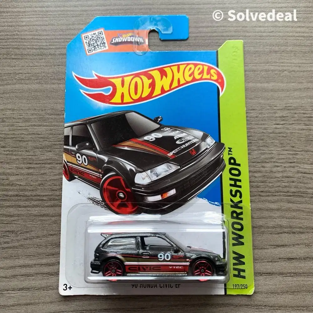 Hot Wheels 90 Honda Civic EF 2015 Hitam