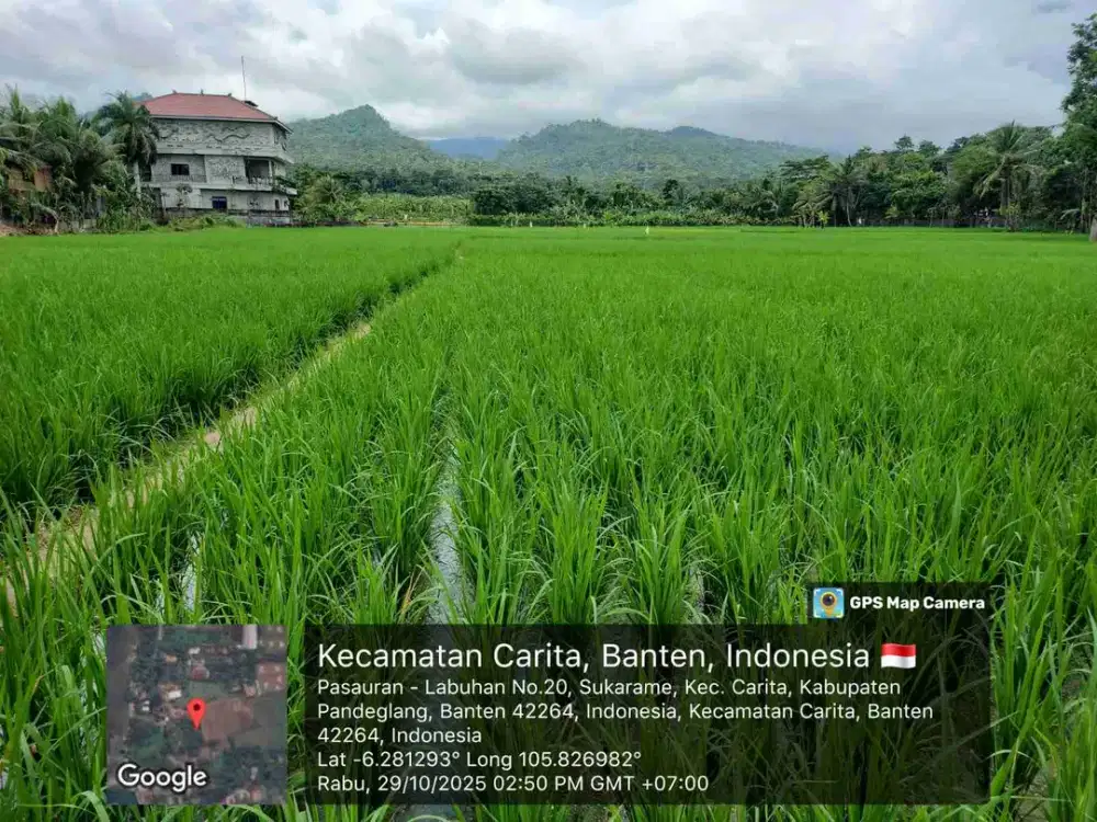 Dijual cepat tanah di Pantai Carita, Banten.