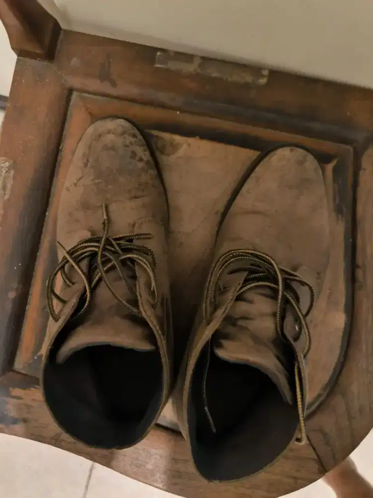 JUAL SEPATU KULIT ORI EIGER SIZE 41 LAYAK PAKAI, MINUS TANPA DUS