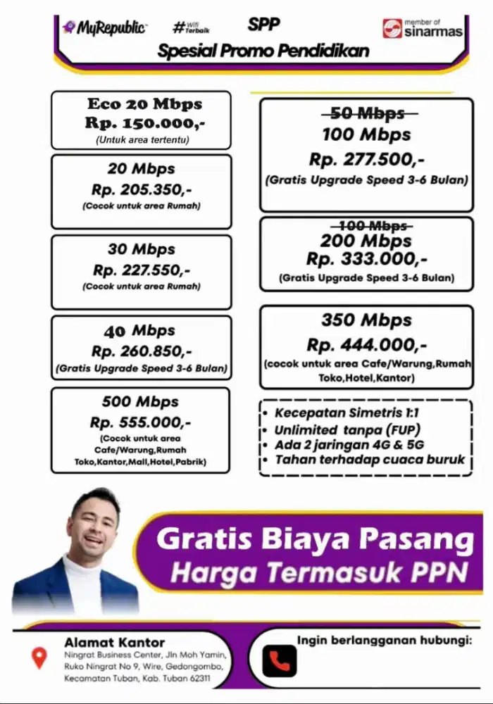 Jasa pemasangan wifi murah,cepat,dan stabil area Tuban
