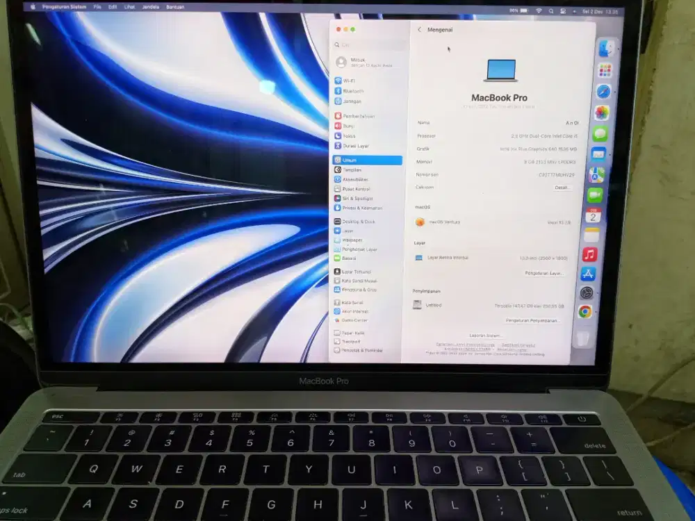 Macbook pro 2017 8/256