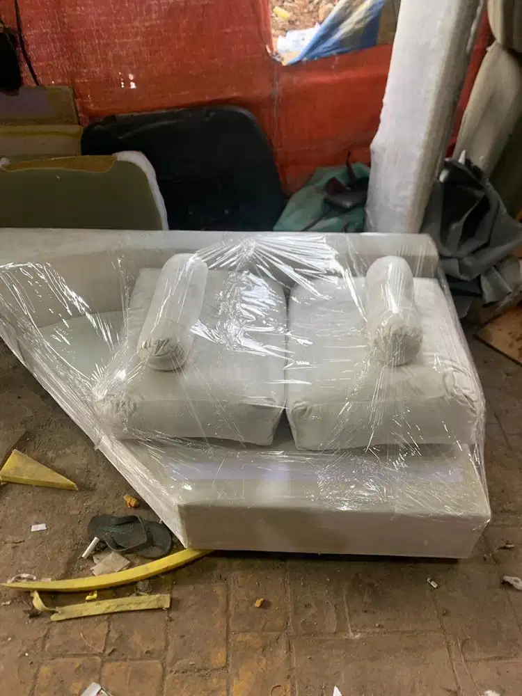 Ganti cover kursi letter L + tambah busa