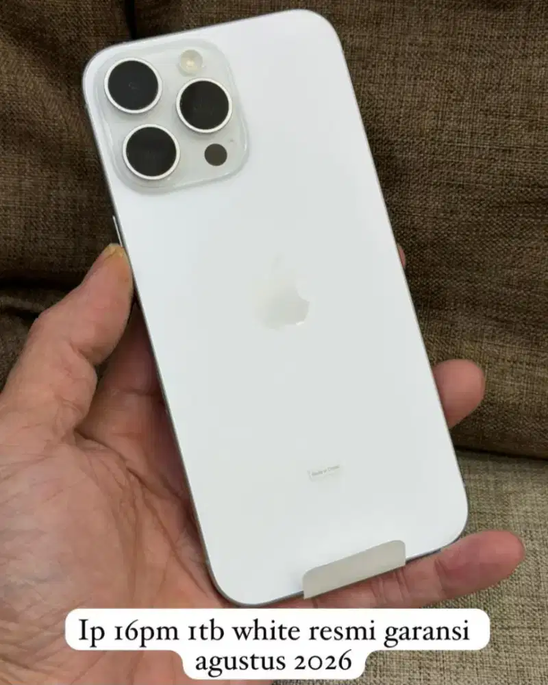 Iphone 16 Pro Max 1TB / 1 Tera White ISTIMEWA BH 100 Grs 08/26 Resmi