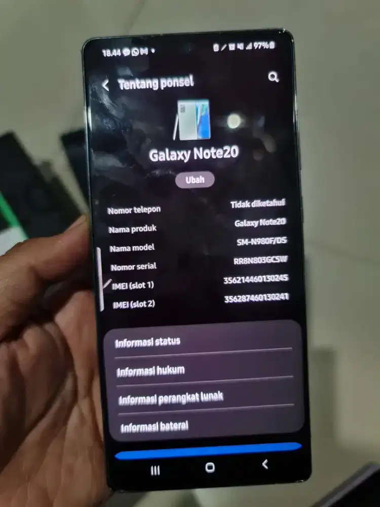Samsung galaxy note 20 8/256 5g fullset