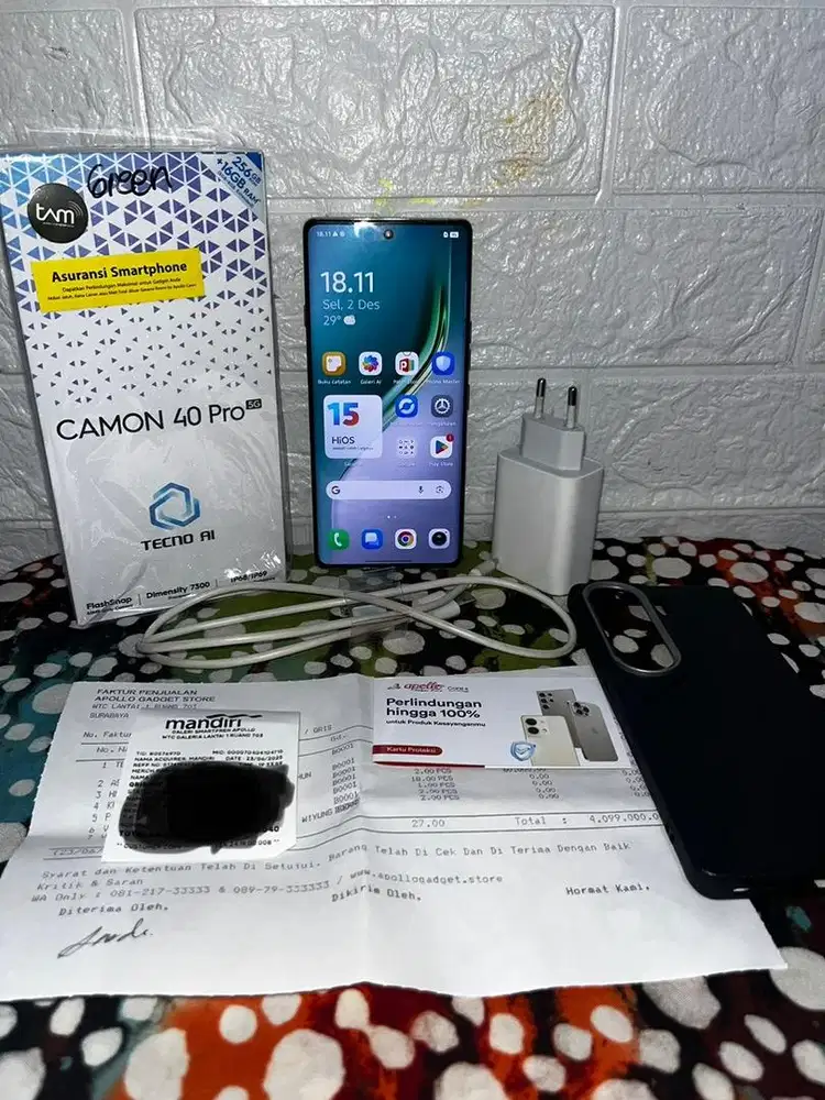 Di jual Camon 40 Pro 5G 8/256  Fulset Like New Istimewah Garansi