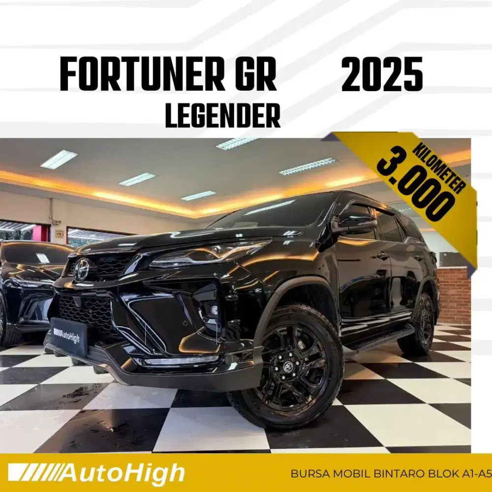 DP10% [Km3.000] Fortuner VRZ GR Legender 2025 Black Reg 2024 #AUTOHIGH