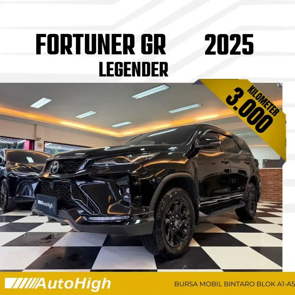 DP10% [Km3.000] Fortuner VRZ GR Legender 2025 Black Reg 2023 #AUTOHIGH