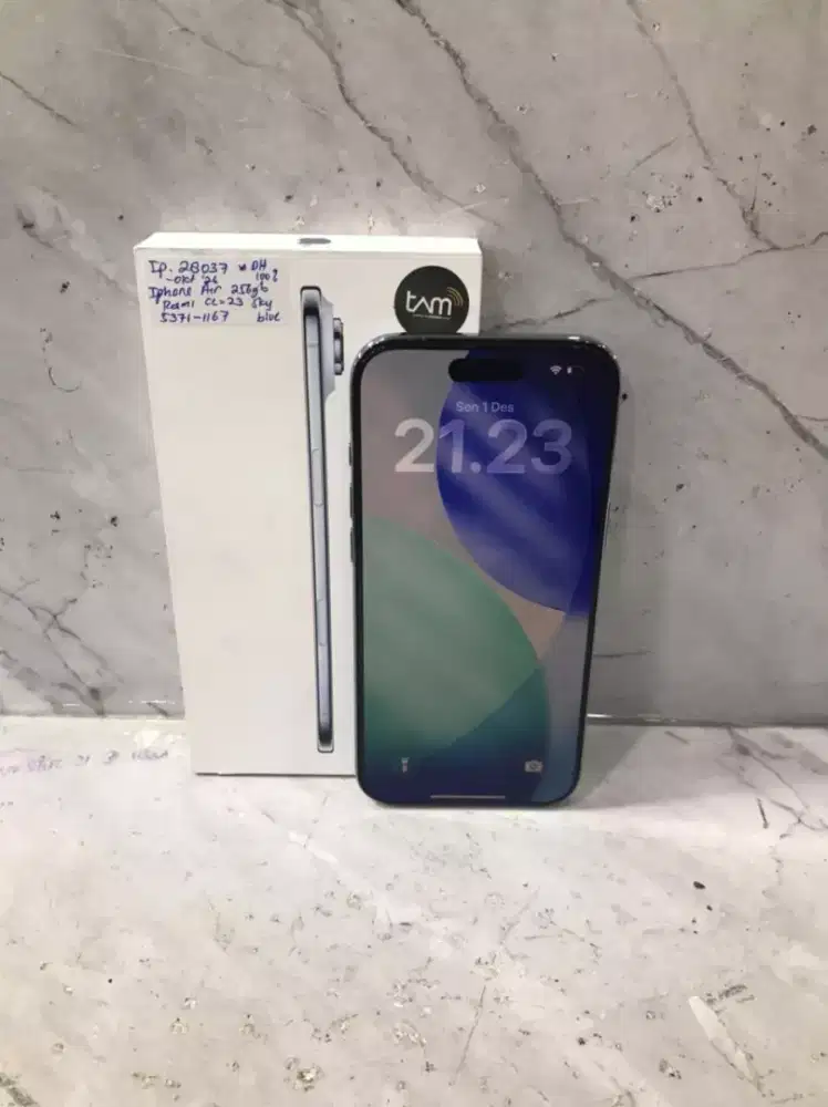 Di jual HP IPHONE AIR 256GB sky BLUE IBOX