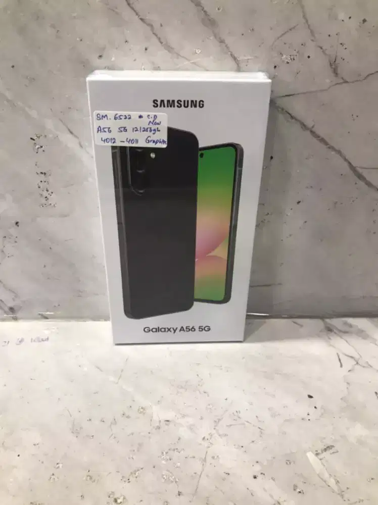 Di jual HP NEW Samsung galaxy A56 BLACK RAM 12GB ROM 256GB