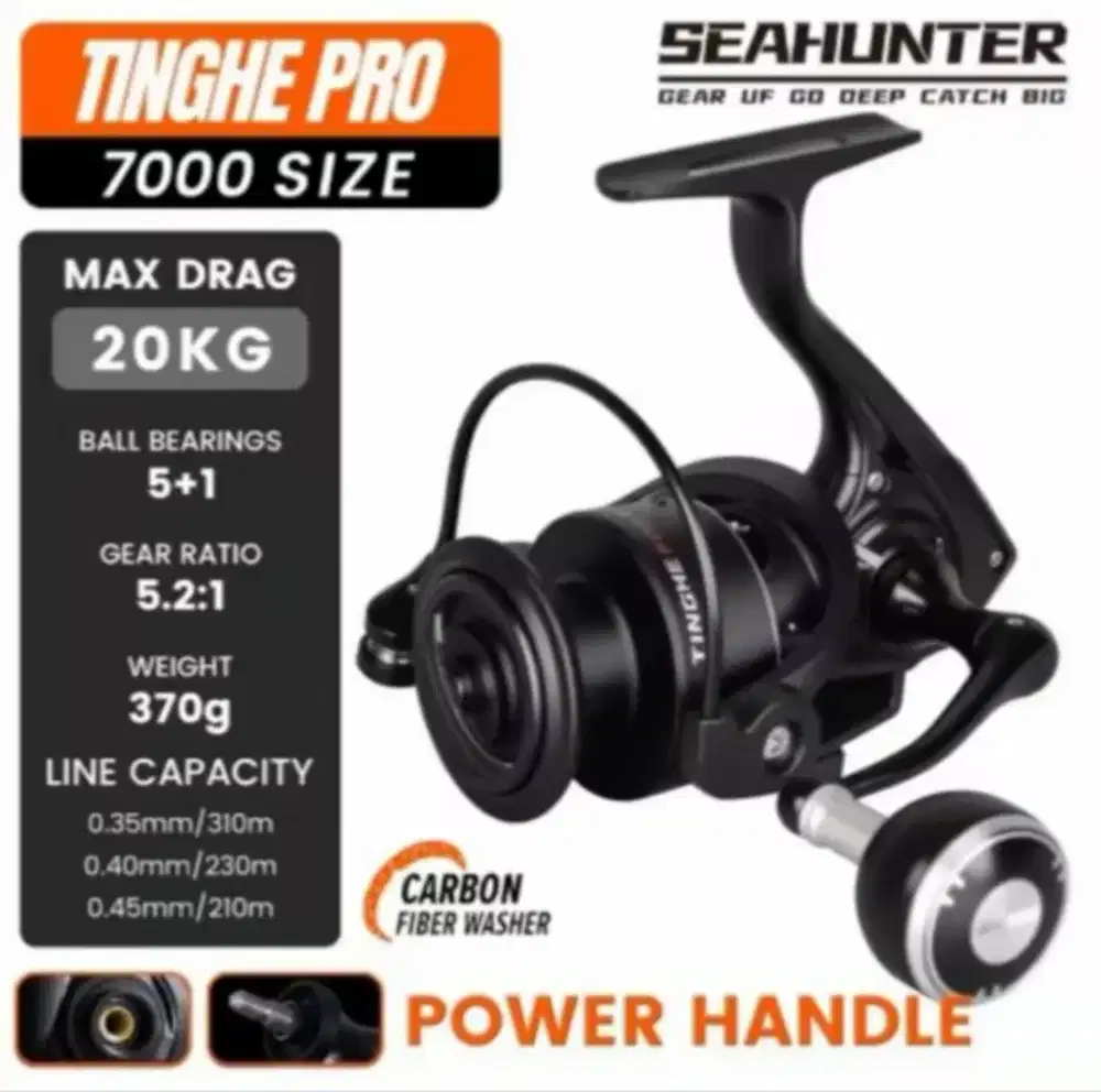 SEAHUNTER TINGHE PRO Size 7000 Reel Pancing Spinning Reel