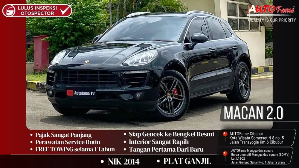 Porsche Macan 2.0 NIK 2014 Black On Beige Full Spec Perfect Condition