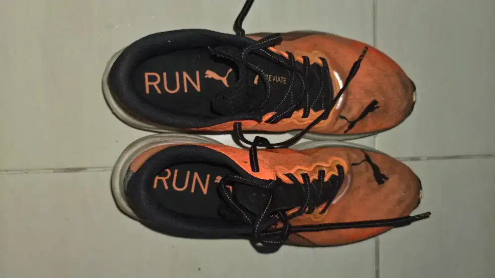 Sepatu running pria puma deviate nitro 2 original size 43 orange ori