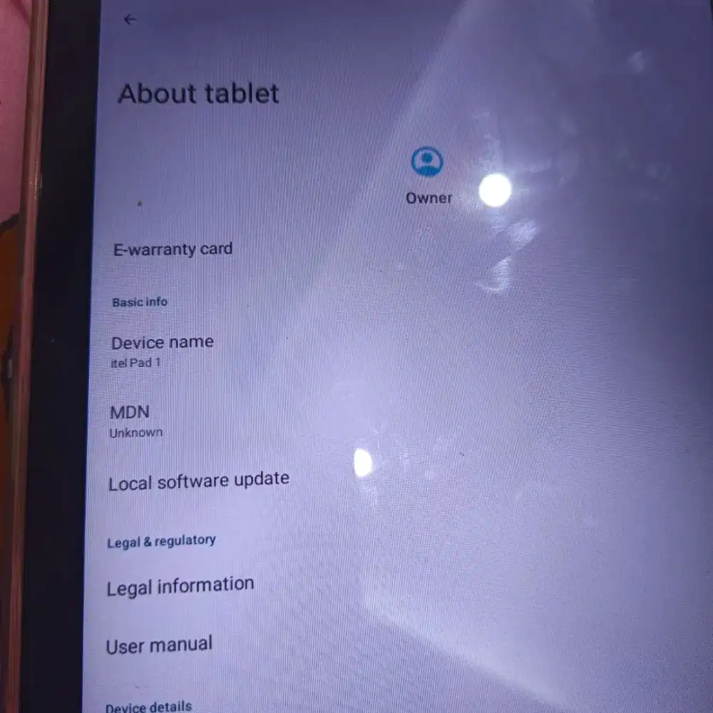 ITEL PAD 1 RAM 4 GB SUPER MULUS