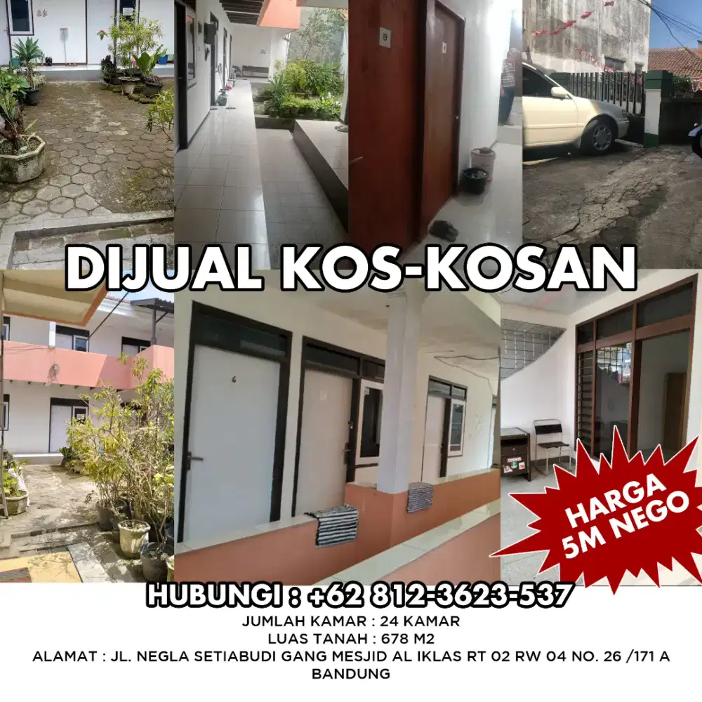 Rumah dan kos kosan dekat dengan upi
