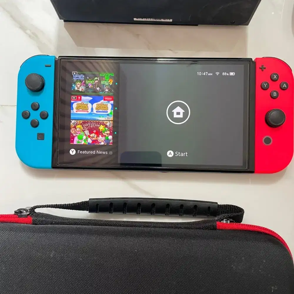 Nintendo switch oled fullset no minus pemakaian sendiri