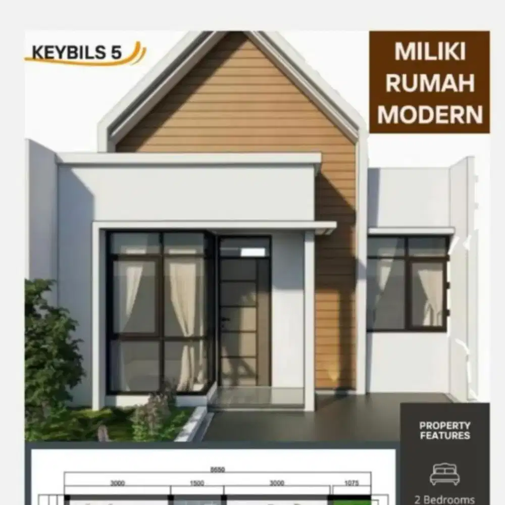 Rumah Modern Akses motor  On-Progres dibintara bebas banjir