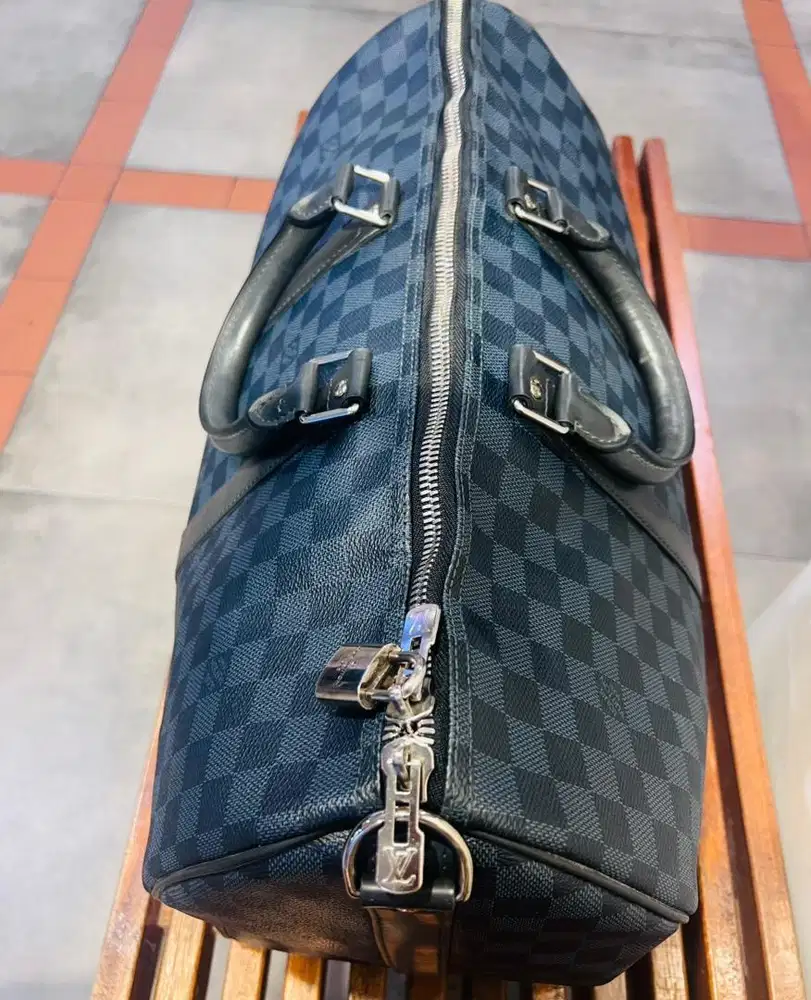 Louis Vuitton Keepall 45 + Strap Taupe Bleu – Authentic with Receipt