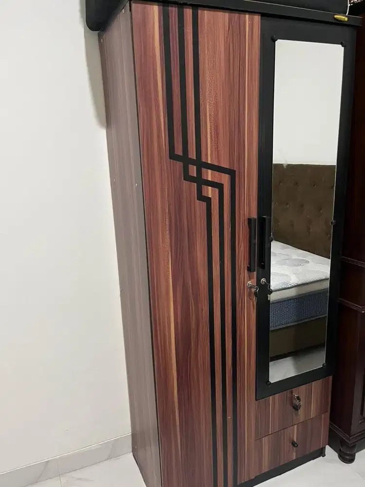 Jual Lemari Kayu 2 Pintu Cermin