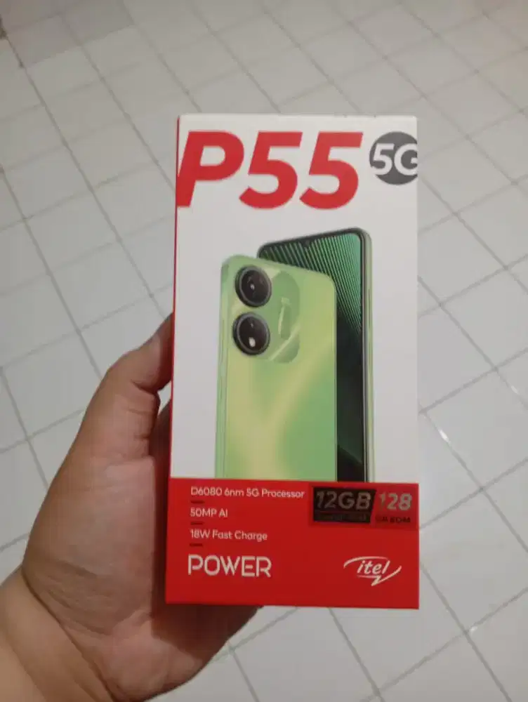 Dijual itel P55 5G RAM 6+128GB - 5G Network - 50 MP_Second, Garansi On
