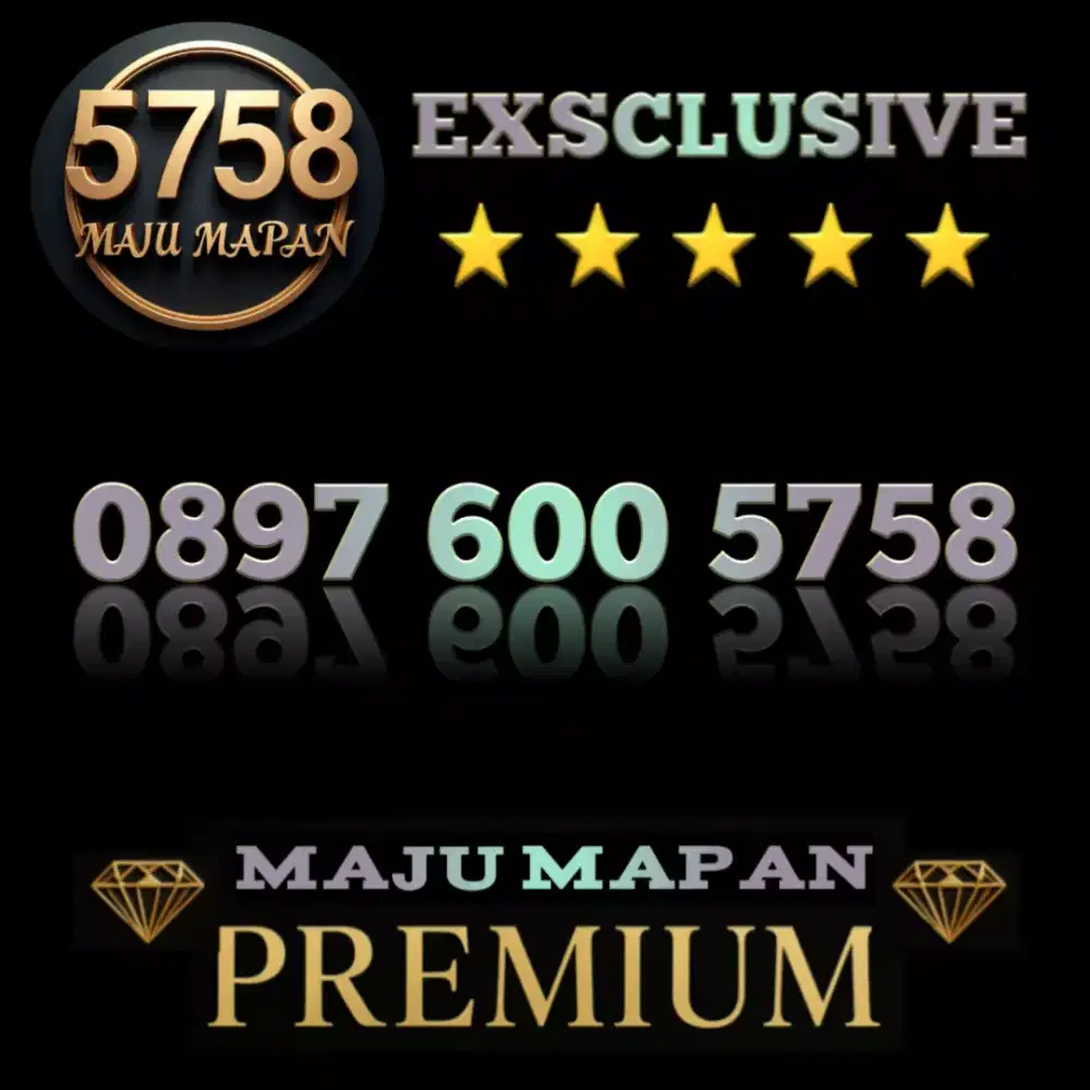 Nomor perdana cantik Indosat Three exsclusive varian Hoki spesial 5758