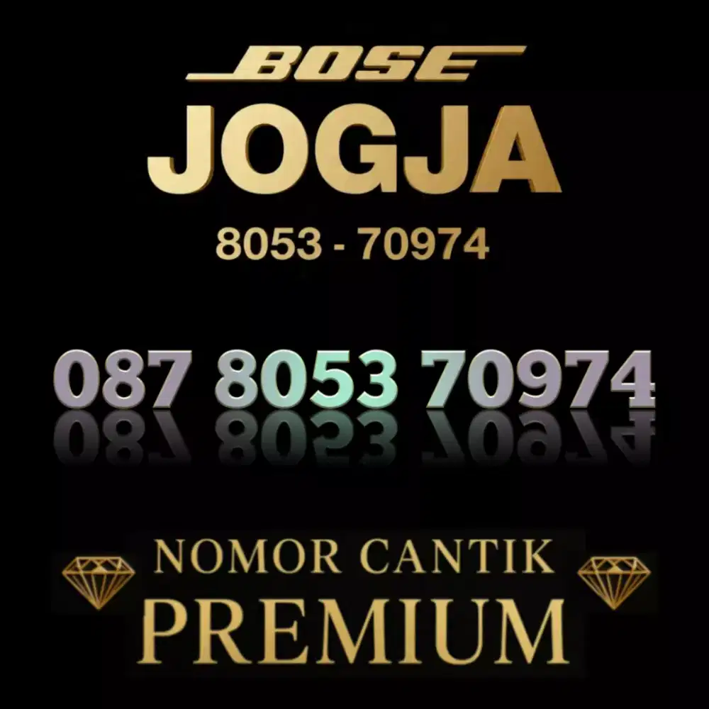 Nomor exsclusive Full Karakter BOSE JOGJA spesial edition XL Axiata