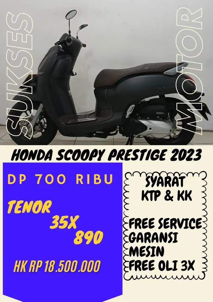 DP MURAH SCOOPY PRESTIGE 2023 DP 700 RIBU BISA CASH/ KREDIT